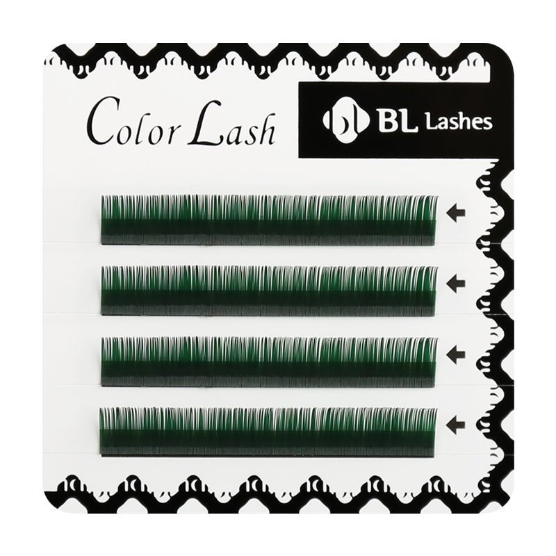Extensiones de Pestañas Color Mink - Azul y Verdes (4 líneas) - BL Lashes - BLlashes Mexico