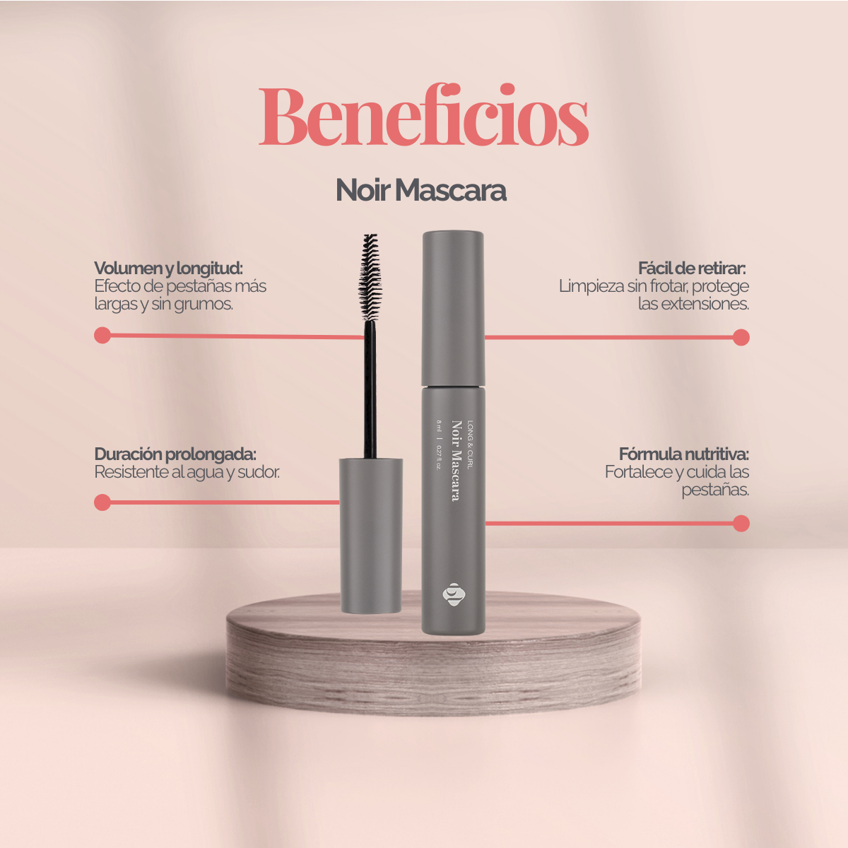 Noir Mascara BL, Máscara Profesional para Extensiones de Pestañas