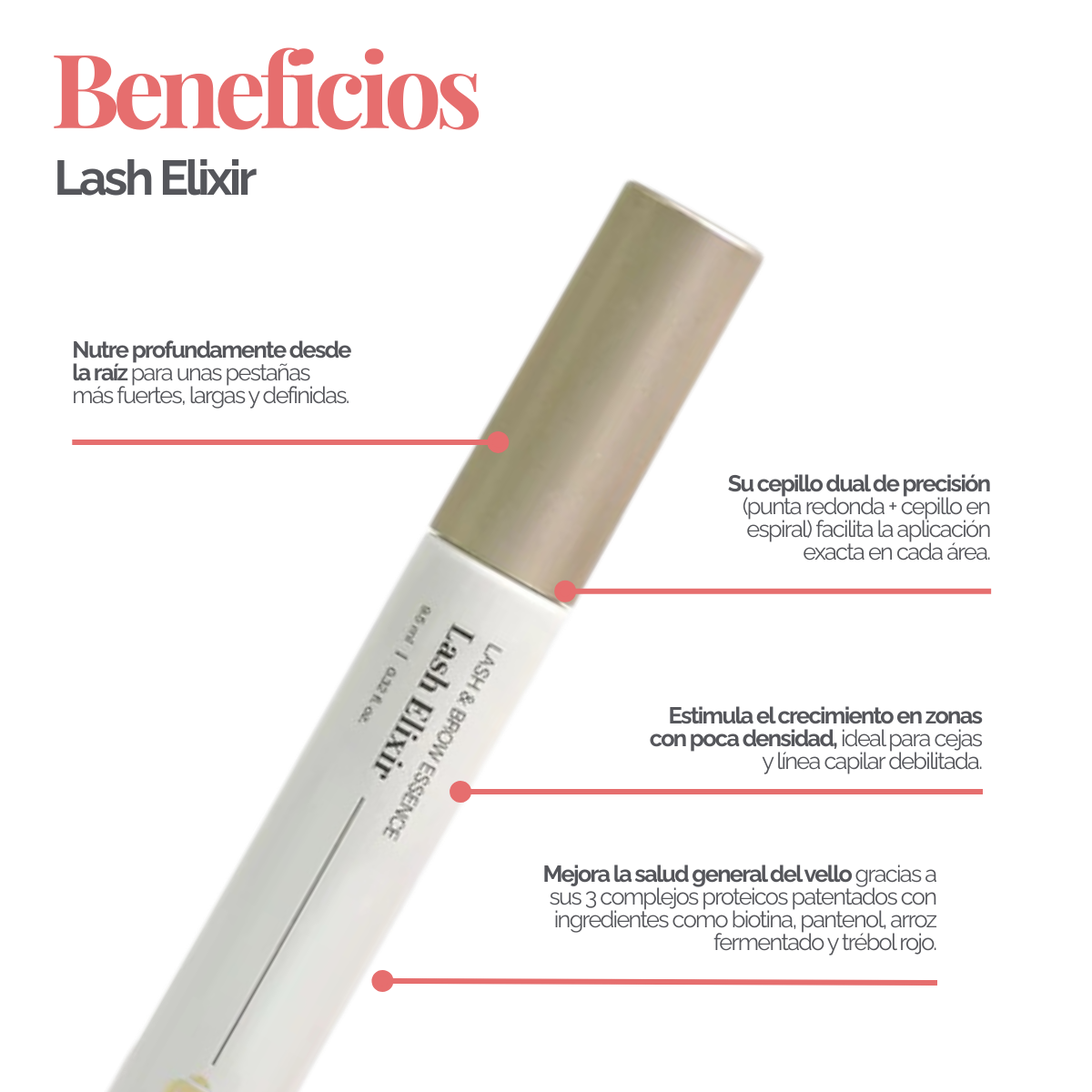 Suero profesional Lash & Brow Essence / Lash Elixir BL Lashes serum fortalecedor para pestañas y cejas premium