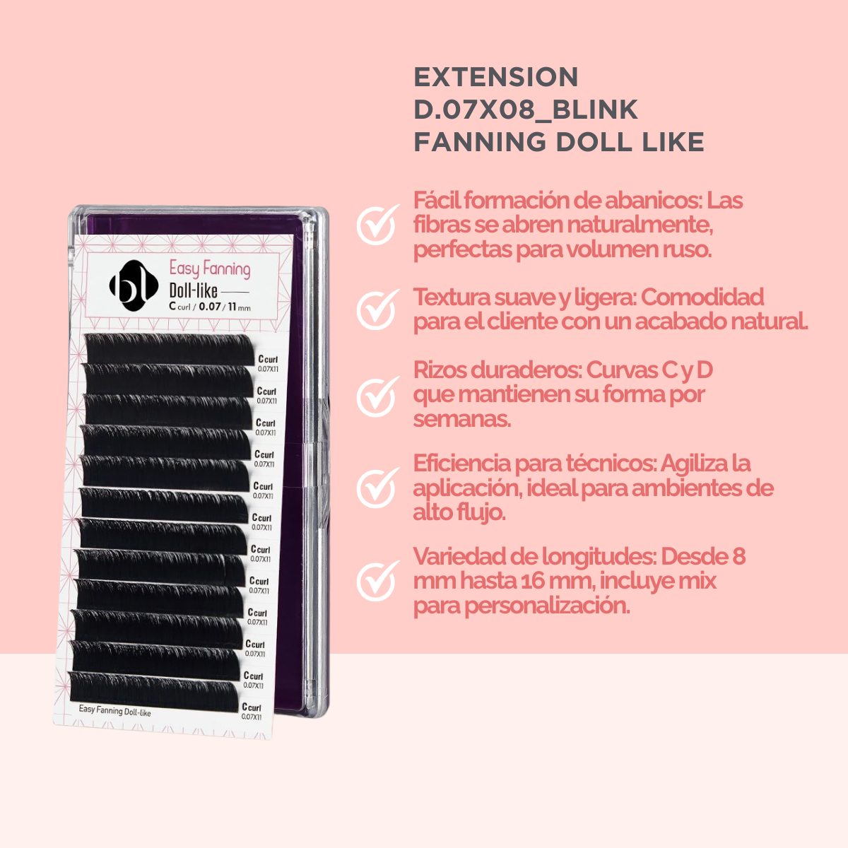 Extensiones de Pestañas Profesionales de Auto-Floración (Doll Like)  BL Lashes®