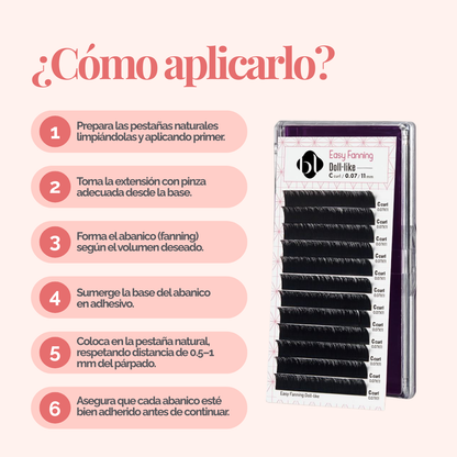 Extensiones de Pestañas Profesionales de Auto-Floración (Doll Like)  BL Lashes®