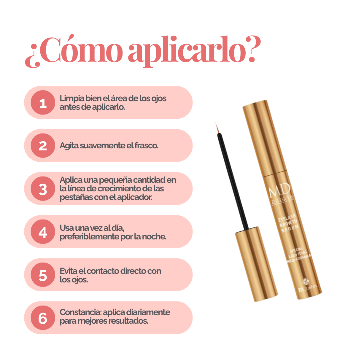 MD Advanced: Suero Avanzado para el Crecimiento de Pestañas BL Lashes®
