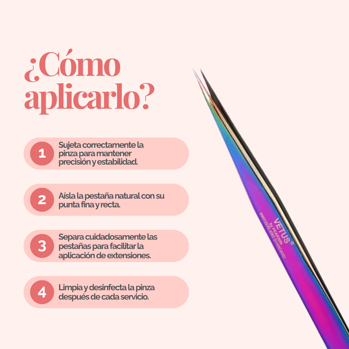 Pinzas Rainbow - MCS-12 Tipo I | BL Lashes