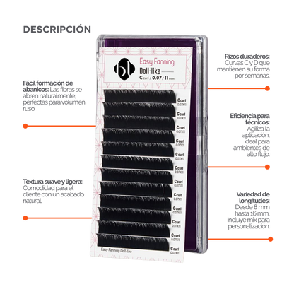 Extensiones de Pestañas Profesionales de Auto-Floración (Doll Like)  BL Lashes®