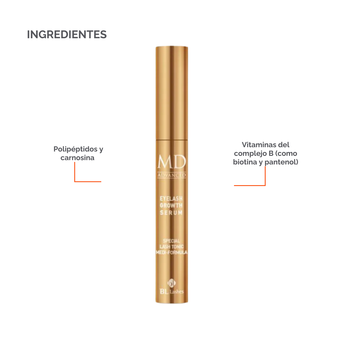MD Advanced: Suero Avanzado para el Crecimiento de Pestañas BL Lashes®