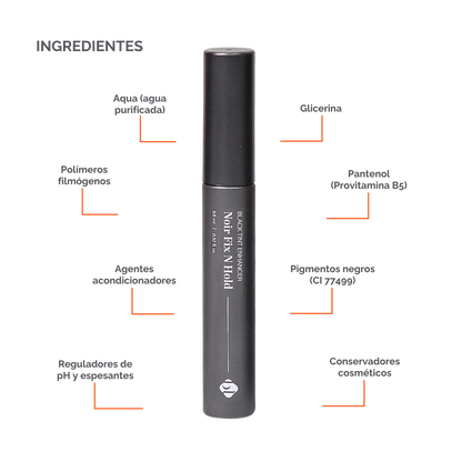 BL Lashes Noir Fix N Hold 9.5 ml fijador negro y sérum para pestañas, extensiones y lash lift