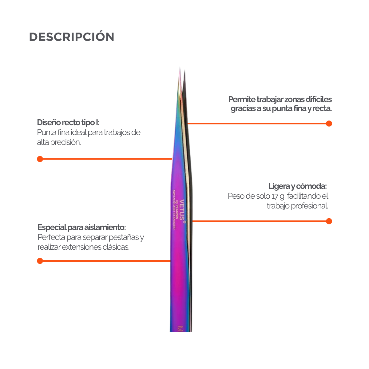 Pinzas Rainbow - MCS-12 Tipo I | BL Lashes