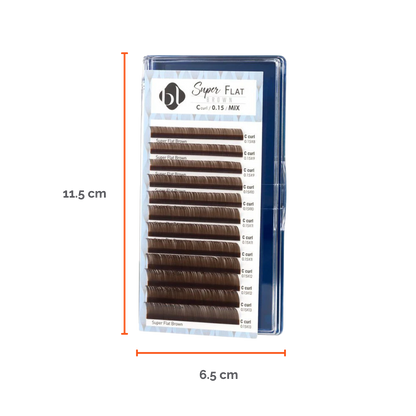 Extensiones Super Flat Lash 0.15 MIX (Marron Obscuro) - BL Lashes