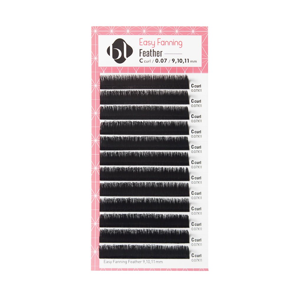 Easy Fannin Feather Curvatura D - BLlashes Mexico